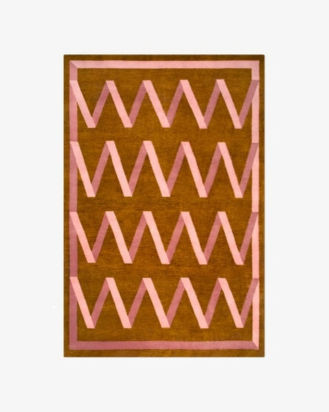Folding Ribbon Rug Amber
